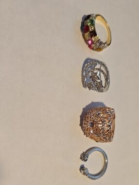 Multicolor Gemstone Cluster Ring - Women Jewelry